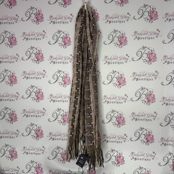 Scarf Italy ๐ฎ๐น alpaca ๐ฆ wool Manifattura almar Elegant Brown Patterned Scarf - Picture 6 of 11